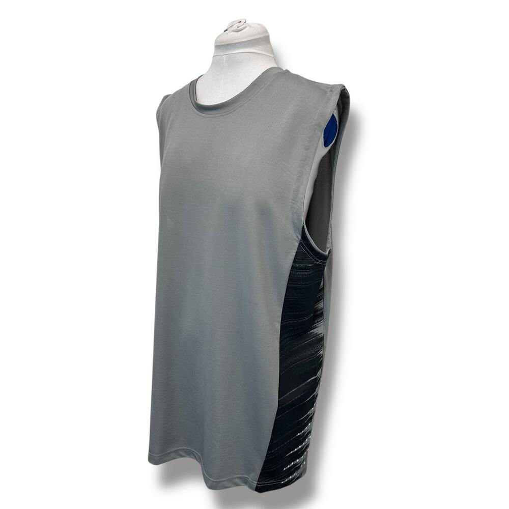 10W Apparel Mens Sleeveless Crewneck Basketball Uniform Top, Gray, size XL